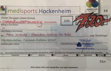 Spendencheck Medisports Hockenheim Nähaktion Corona Krise